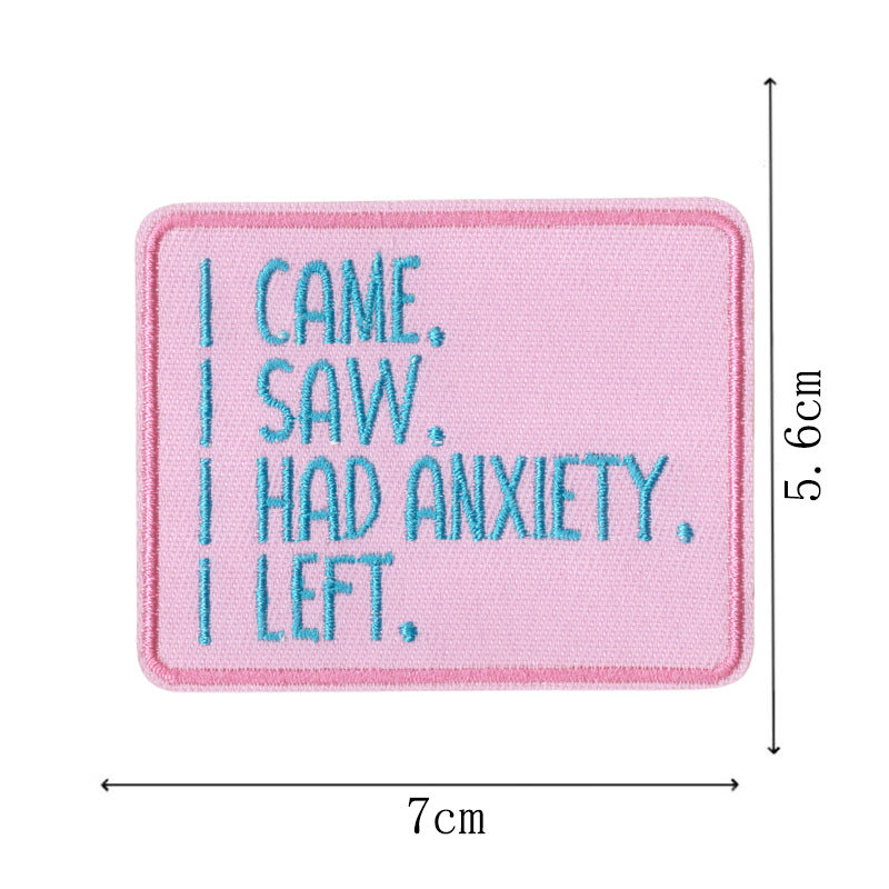 Wholesale Embroidered patch shoes,  hats and bags accessories original cartoon English letter adhesive patch